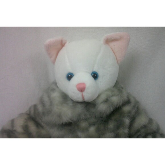 RB Collection for Target Russ Berrie Plush White Cat Fur Coat Blue Eyes 14 In - Picture 2 of 9
